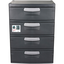 Sterilite Flat Gray 4 Drawer Unit 1 Ea
