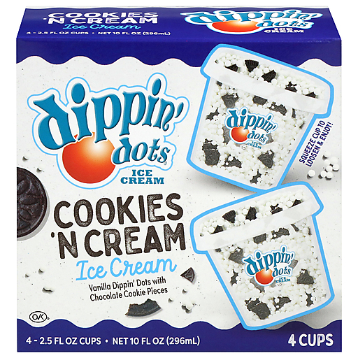 Dippin' Dots Cookies 'N Cream Ice Cream 4 ea