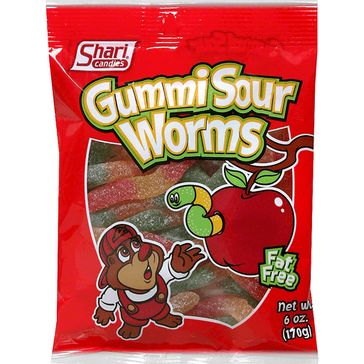 Shari Candies Gummi Sour Worms | Packaged Candy | Market Basket