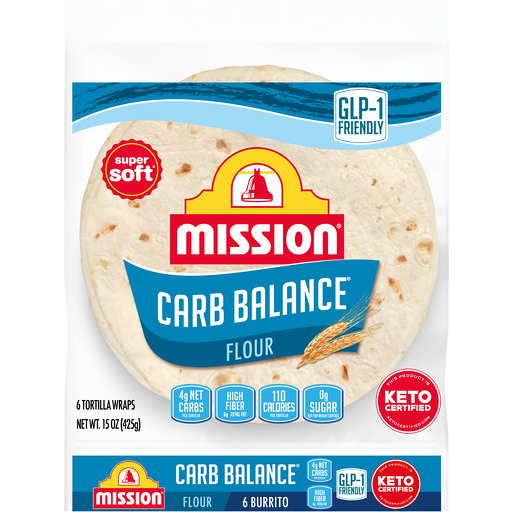 Mission Super Soft Burrito Flour Tortilla Wraps 6 ea