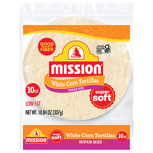 Mission White Corn Tortilla Super Sz