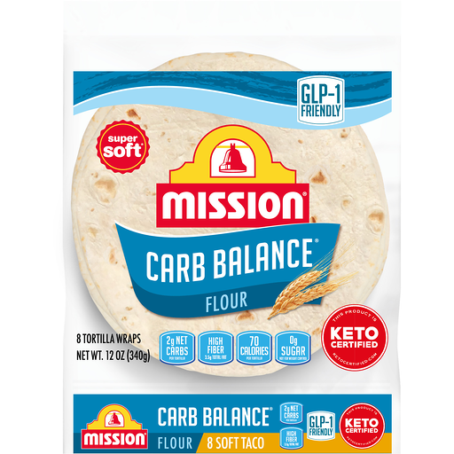 Mission Super Soft Soft Taco Flour Tortilla Wraps 8 ea