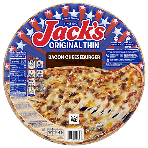 Jack's Original Thin Bacon Cheeseburger Pizza 15 oz