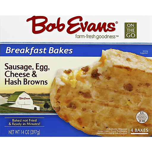 Bob Evans® On the Go Breakfast Bakes Sausage, Egg, Cheese & Hash Browns ...