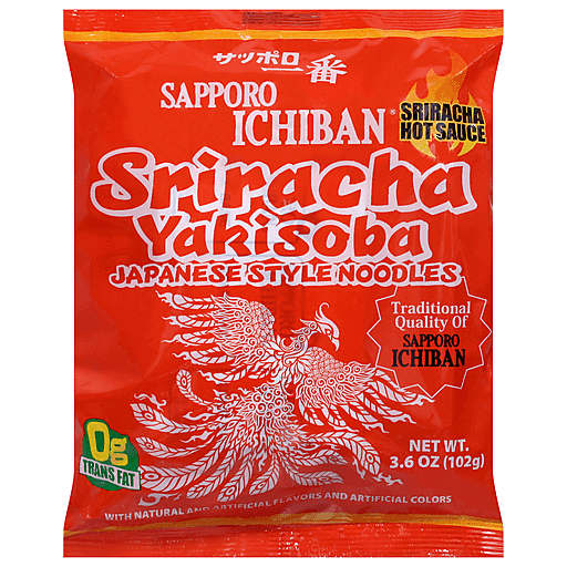Sapporo Ichiban Noodles, Japanese Style, Sriracha Yakisoba 3.6 oz