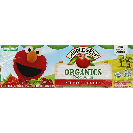 Apple & Eve® Organics Sesame Street® Elmo's Punch 100% Juice 8 ct 