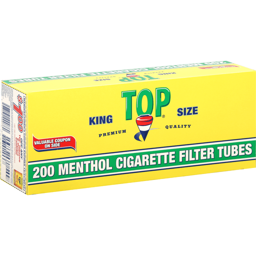 Top Cigarette Filter Tubes, Menthol, Premium Quality, King Size, Cigarettes
