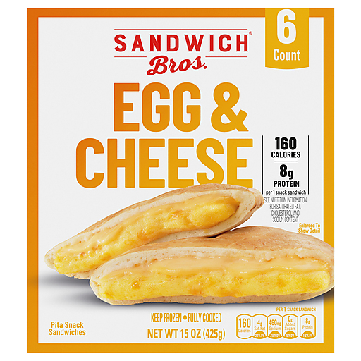 Sandwich Bros. Egg & Cheese Pita Snack Sandwiches 6 ea