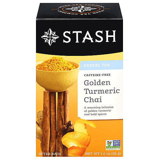 Stash Caffeine Free Golden Turmeric Chai Herbal Tea 18 ea