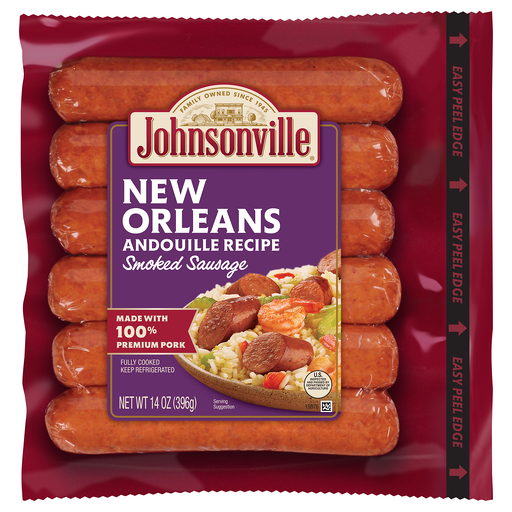 Johnsonville New Orleans Andouille Recipe Smoked Sausage 14 oz