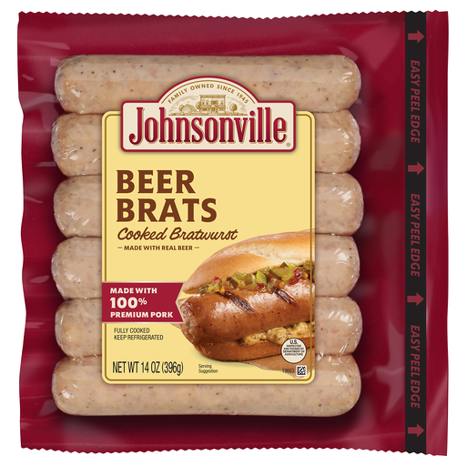 Johnsonville Beer Brats 14 oz