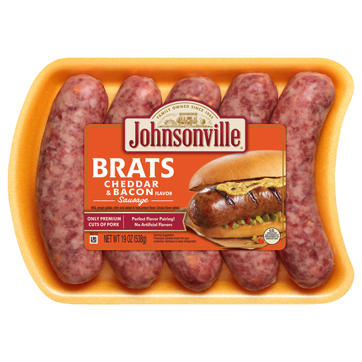 Johnsonville Cheddar & Bacon Flavor Brats 19 oz