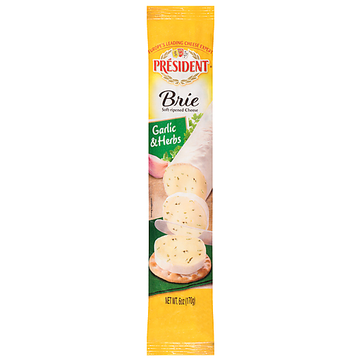 President Président Brie Log Garlic & Herb — product image
