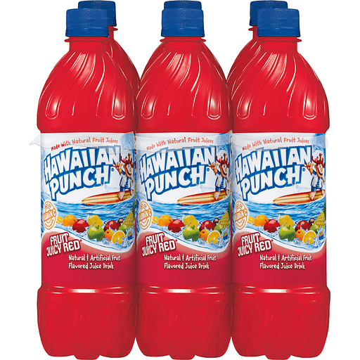 Hawaiian Punch Fruit Juicy Red, 6 fl oz pouches, 10 pack, Juice & Lemonade