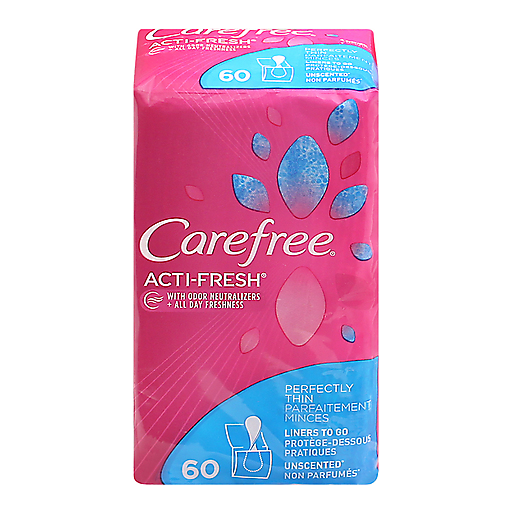Carefree Acti-Fresh Perfectly Thin Unscented Liners 60 ea, Feminine Care
