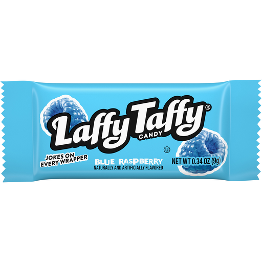 LAFFY TAFFY Blue Raspberry Candy 0.34 oz. Wrapper