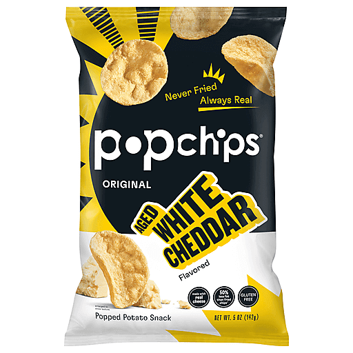 Popchips Popped Potato Snack, Aged White Cheddar Flavored, Original 5 ...