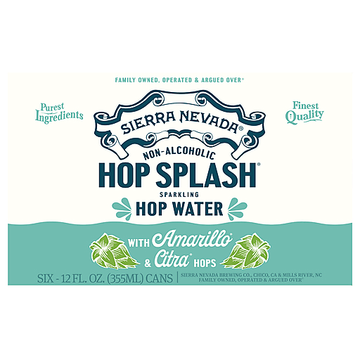 Sierra Nevada Non Alcoholic Sparkling Hop Water With Amarillo & Citra Hops 6 ea