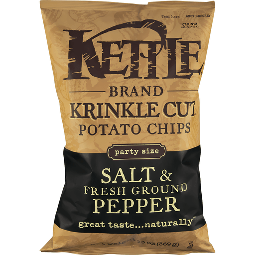 Kettle Brand Potato Chips, Jalapeno Kettle Chips, Party Size, 13 Oz