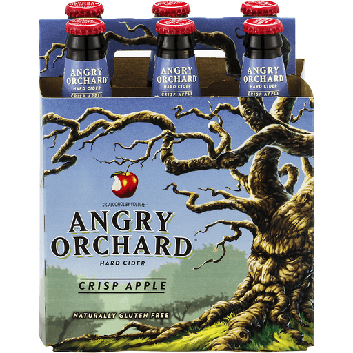 Angry Orchard Crisp Apple Hard Cider, Spiked (12 Fl. Oz. Bottle, 6pk ...