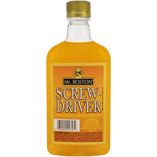 Boston Vodka Screwdriver Cocktail 375ml 22 Proof Ready-To