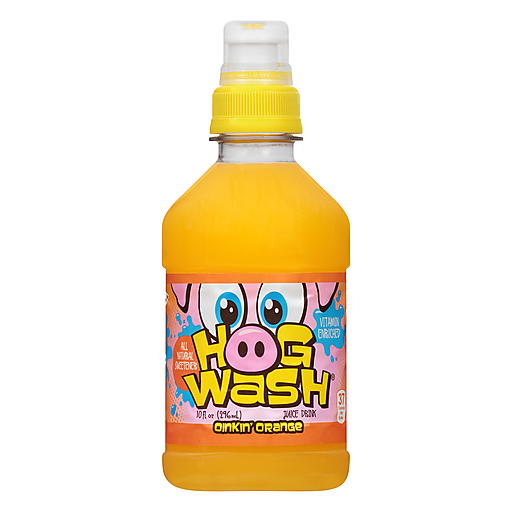 Hog Wash Juice Drink, Oinkin' Orange 10 oz | Fruit Flavors | Market Basket