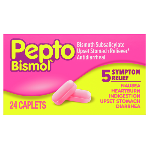 Pepto Bismol Pepto Bismol Caplets For Upset Stomach & Diarrhea Relief, Over The Counter Medicine, 24 Ct 24 ct