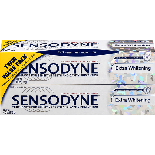 Sensodyne Toothpaste, Extra Whitening, Twin Value Pack 2 ea ...