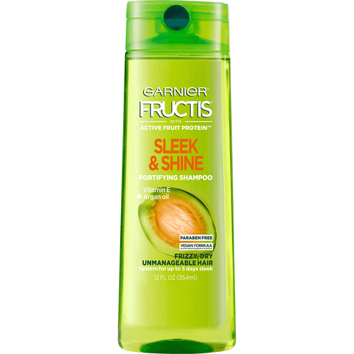 GARNIER Fructis Sendik\'s Frizzy, Shampoo, Dry, Food Market Hair, & Sleek Unmanageable Shine Shampoo | 