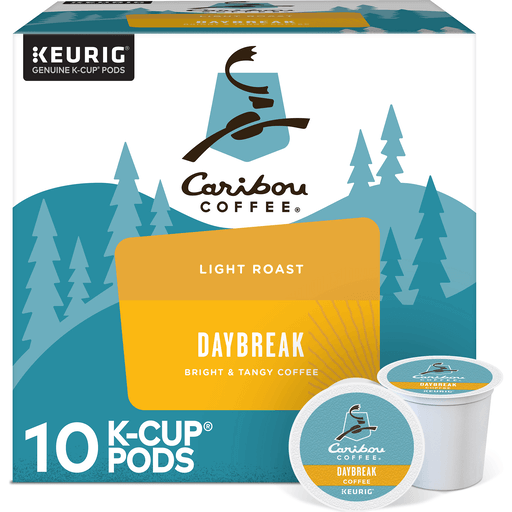 Caribou Coffee Daybreak Morning Blend Keurig Single-Serve K-Cup Pod, Light  Roast Coffee, 10 Count, K-Cups & Pods