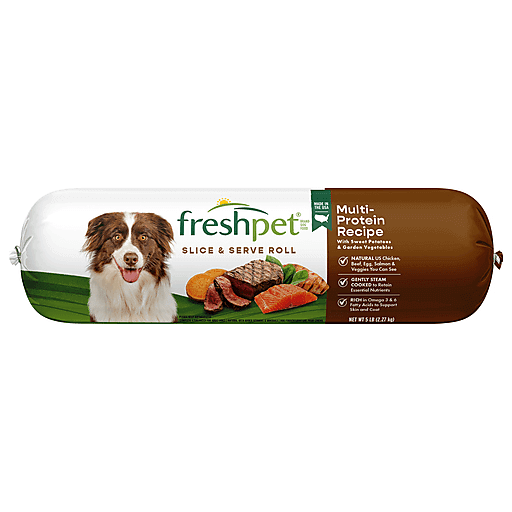 Freshpet Dog Food Multi Protein Recipe Slice Serve Roll 5 Lb