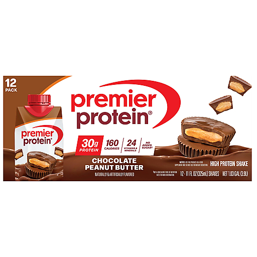 Premier Protein Chocolate Peanut Butter High Protein Shake 12 ea