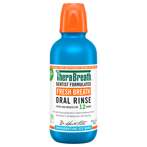 Thera Breath Fresh Breath Invigorating Icy Mint Oral Rinse 16 fl oz