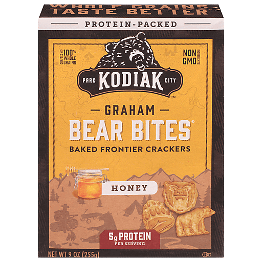 Kodiak Bear Bites Honey Graham Crackers 9 oz, Crackers