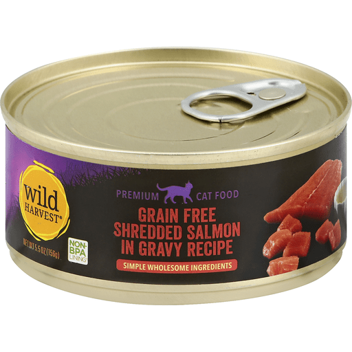 Wild Harvest Cat Food Premium Grain Free Shredded Salmon In