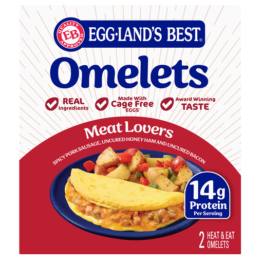 Egglands Best Meat Lovers Frozen Omelets 2 ea