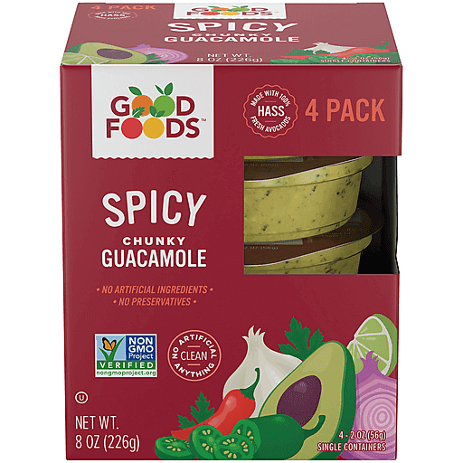 Good Foods Spicy Chunky Guacamole 8 Oz | Homemade Dips | Sendik's 