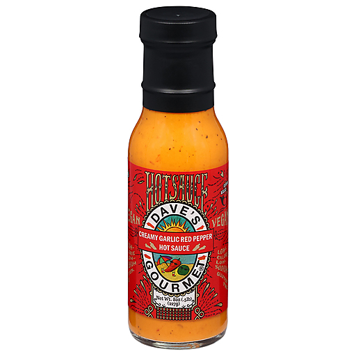Dave's Gourmet Creamy Garlic Red Pepper Sauce - Medium Heat Vegan Gluten-Free 8oz
