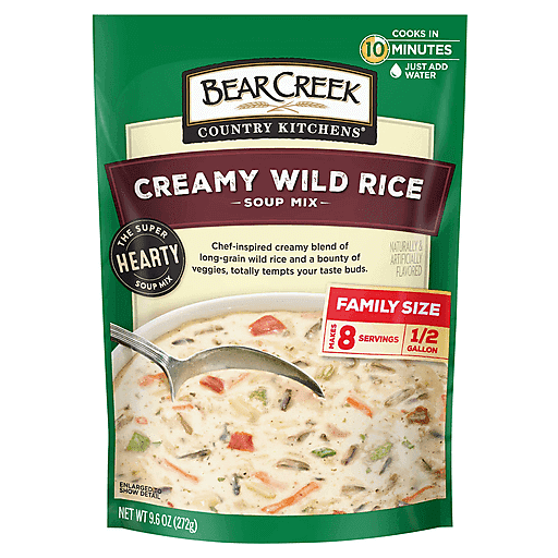 Bear Creek Country Kitchens Soup Mix, Creamy Wild Rice, Family 