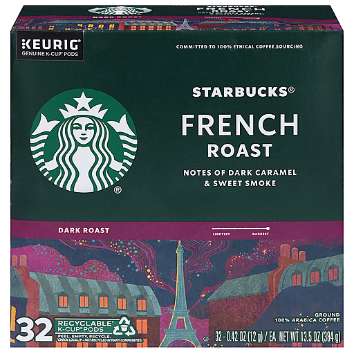 Starbucks K Cup Pods Ground Dark Roast French Roast Coffee 32 ea | Single Serve, K-Cups & Pods | Tom's Food Markets Starbucks K Cup Pods Ground Dark Roast French Roast Coffee 32 ea | Single Serve, K-Cups & Pods | Tom's Food Markets