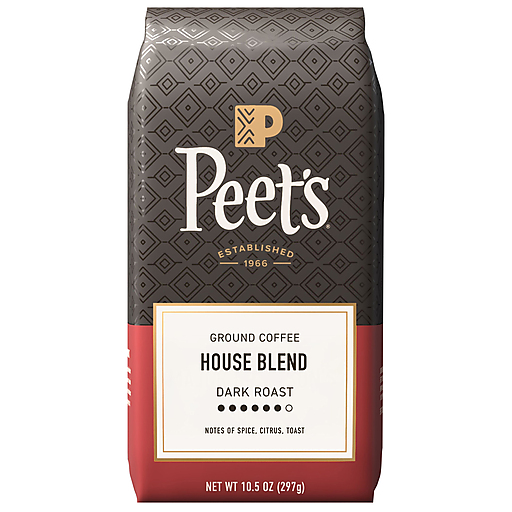 Peet's Ground Dark Roast House Blend Coffee 10.5 oz