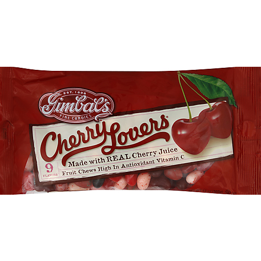 Cherry Lovers Heart Fruit Chews – Half Nuts