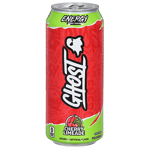 Ghost Energy Drink, Zero Sugar, Cherry Limeade 16 Fl Oz | Flavored 