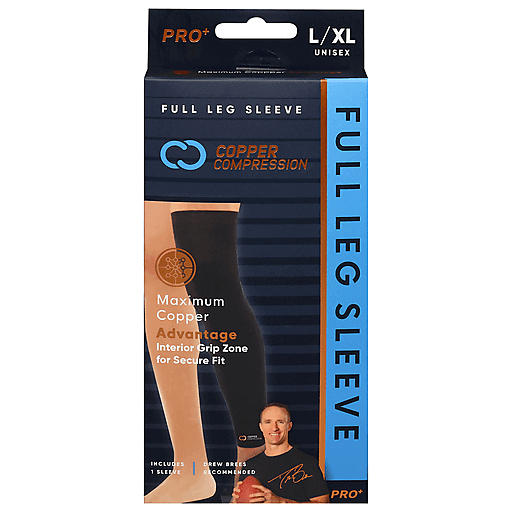 Copper Compression Full Leg Sleeve Unisex L Xl 1 Ea Shop Ingles Markets