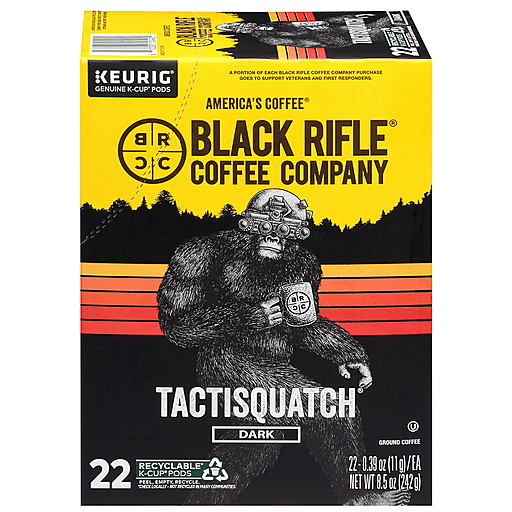 Black Rifle Coffee Company K Cup Pods Ground Dark Tactisquatch Coffee 22 ea