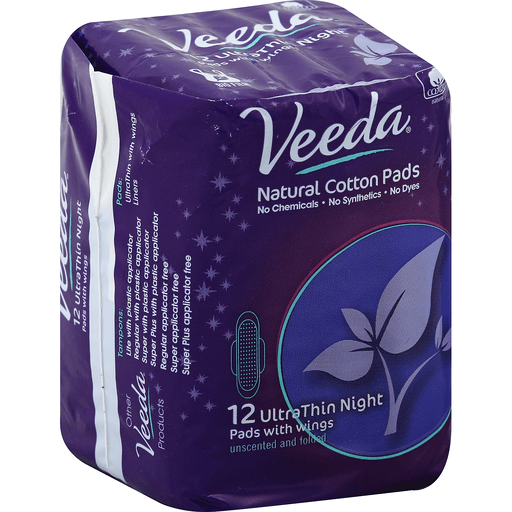 Veeda Pads, With Wings, UltraThin, Unscented and Folded