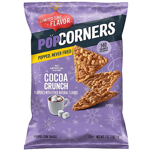 Pop Corners Cocoa Crunch Flavored Popped Corn Snacks 7 fl oz