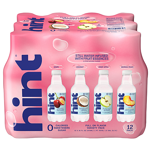 Hint Full On Flavor Still Water With Fruit Essences Variety Pack 12 ea