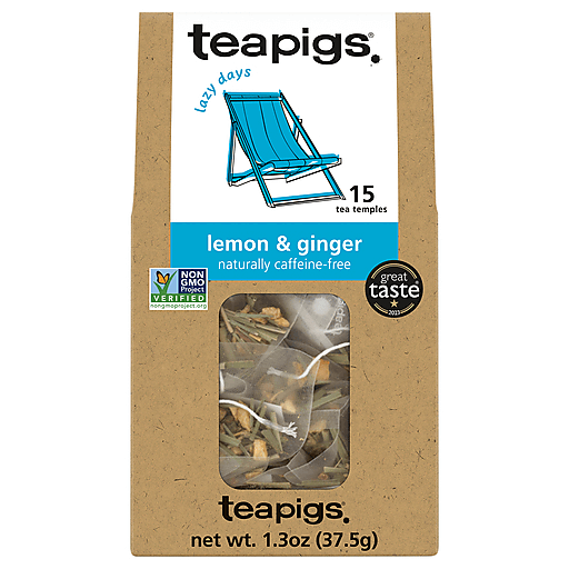 Teapigs Tea Temples Caffeine Free Lemon & Ginger Tea 15 ea