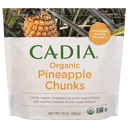 Cadia Pineapple Chunks, Organic - 10 oz